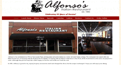 Desktop Screenshot of alfonsositalianrestaurant.com