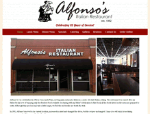 Tablet Screenshot of alfonsositalianrestaurant.com
